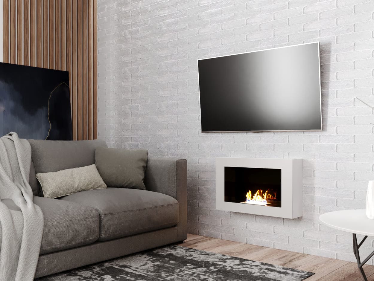 Биокамин "Русский огонь" Лайт Бланк 650N с декоративным стеклом (стемалитом) по цене 22 750 руб.