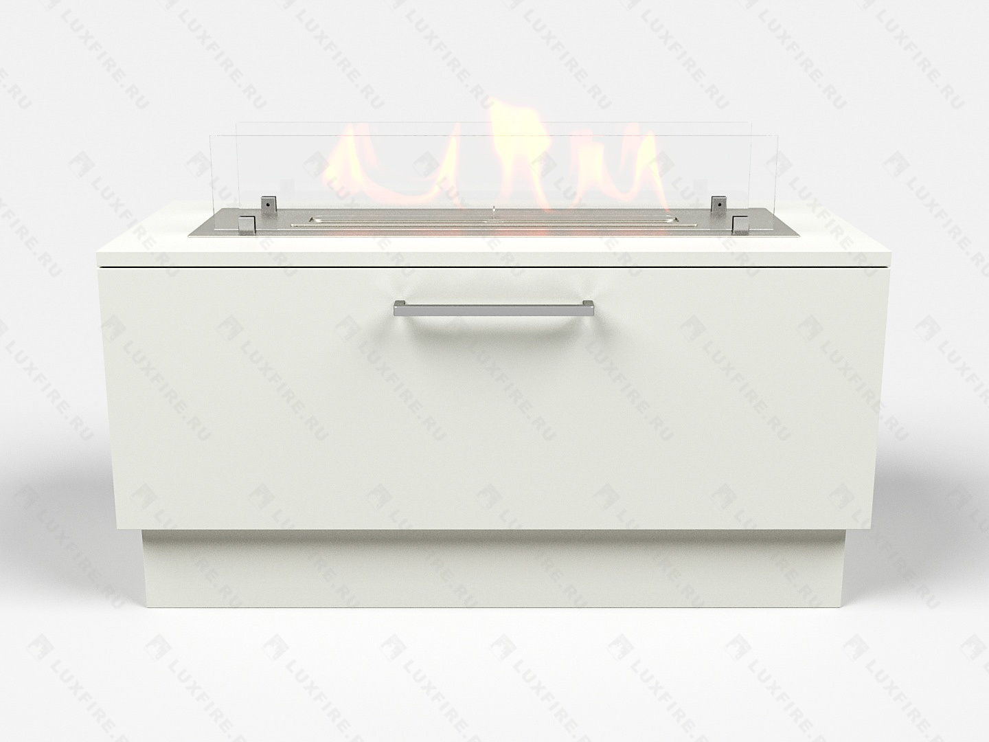 Тумба универсальная Lux Fire "Варвара" 800, белая, с биокамином 450 XS по цене 52 800 руб.