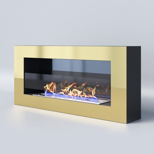 Биокамин "Русский огонь" Барокко 900N настенный с защитным и декоративным стеклом