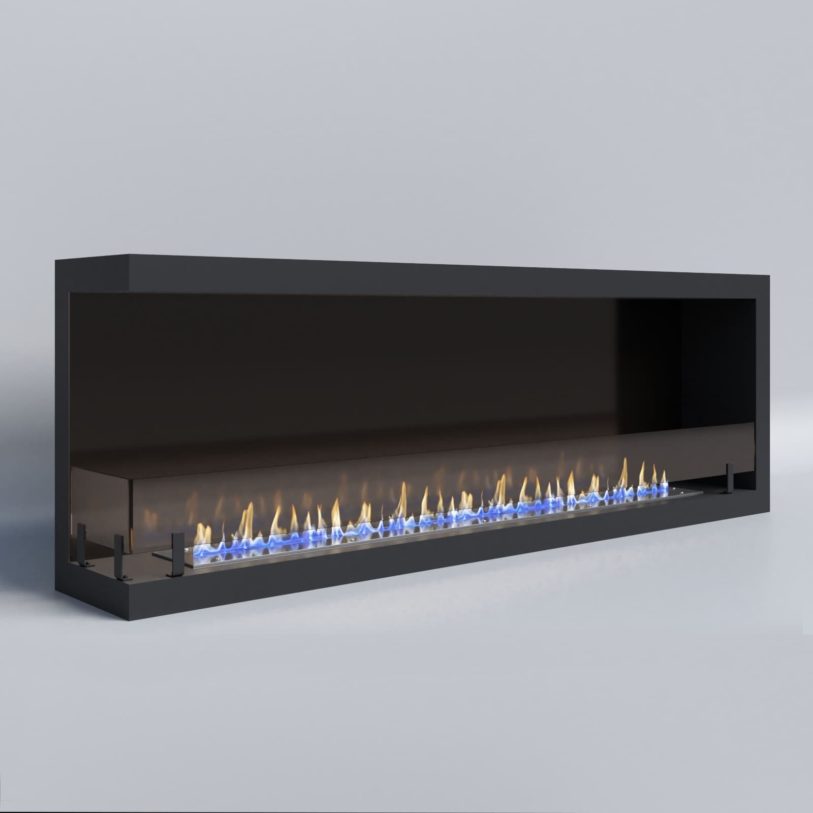 Биокамин "Русский огонь" Честер 1500 угловой левый с защитным и декоративным стеклом по цене 65 750 руб.