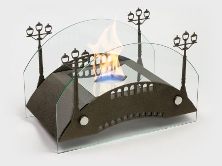 Настольный биокамин Lux Fire "Пушкинский мост" M Бронза по цене 19 602 руб.