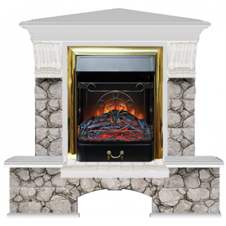 Бостон К Карелия угловой (беленый дуб)+Majestic Brass