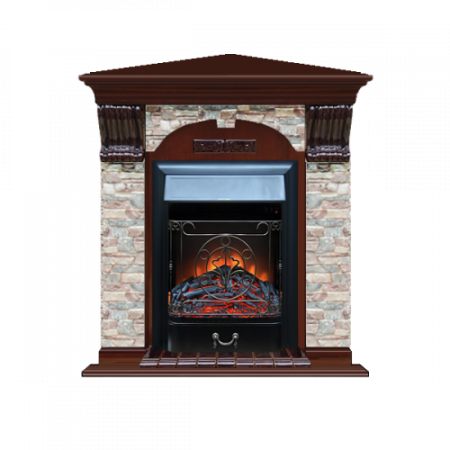 Арочный Грот цветной угловой (красное дерево)+Majestic Black Арочный Грот цветной угловой (красное дерево)+Majestic Black