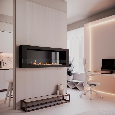 Биокамин SteelHeat WALL ONE 1200 LITE черный, стекло по цене 40 110 руб.