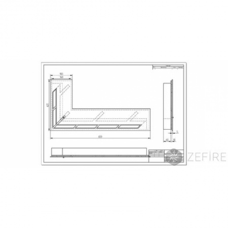Прямоугольный контейнер ZeFire угловой 800 по цене 74 800 руб.